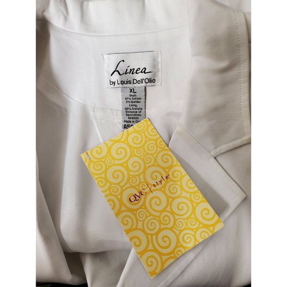 Linea Louis Dell'Olio Jacket Blazer Size XL White Gold Accents Buttons and Chain - Picture 8 of 8